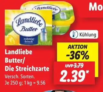 Lidl Landliebe Butter/ Die Streichzarte Angebot