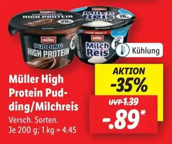 Lidl Müller High Protein Pud- ding/Milchreis Angebot