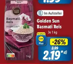 Lidl Golden Sun Basmati Reis Angebot