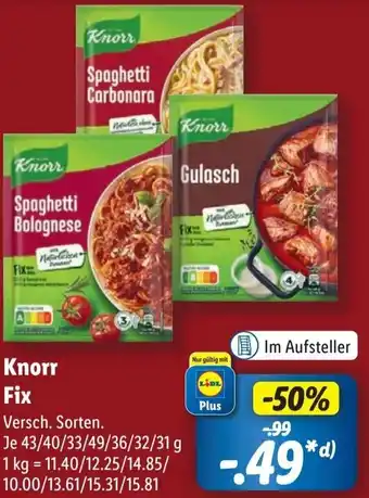 Lidl Knorr Fix Angebot