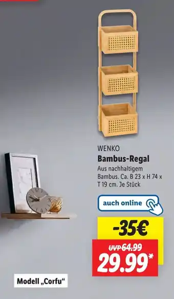 Lidl WENKO Bambus-Regal Angebot