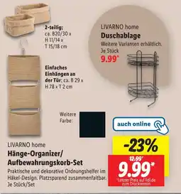 Lidl LIVARNO home Hänge-Organizer/ Aufbewahrungskorb-Set Angebot