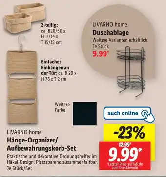 Lidl LIVARNO home Hänge-Organizer/ Aufbewahrungskorb-Set Angebot