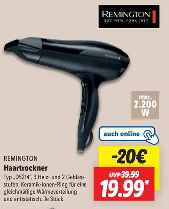 Lidl REMINGTON Haartrockner Angebot