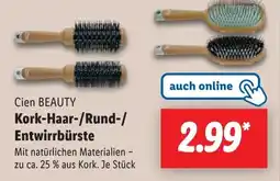 Lidl Cien BEAUTY Kork-Haar-/Rund-/ Entwirrbürste Angebot