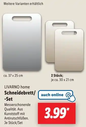 Lidl LIVARNO home Schneidebrett/ -Set Angebot