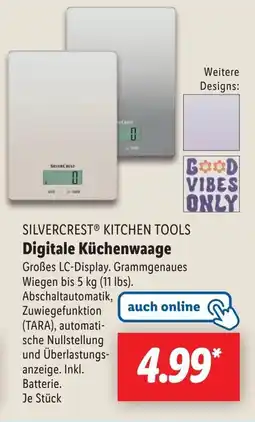 Lidl SILVERCREST KITCHEN TOOLS Digitale Küchenwaage Angebot