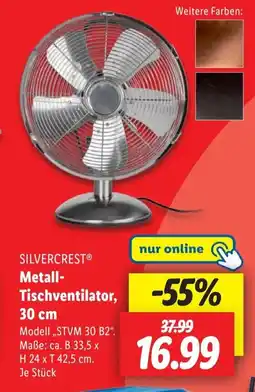 Lidl SILVERCREST Metall- Tischventilator Angebot