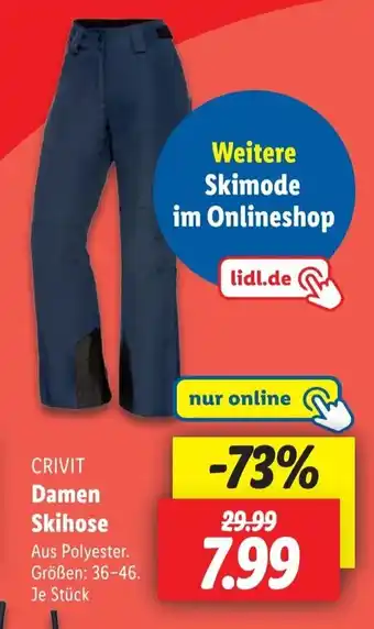 Lidl CRIVIT Damen Skihose Angebot