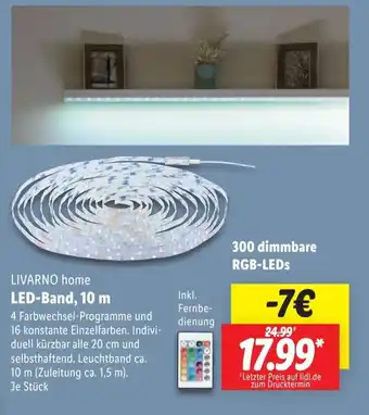 Lidl LIVARNO home LED-Band, 10 m Angebot