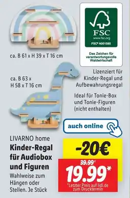 Lidl LIVARNO home Kinder-Regal für Audiobox und Figuren Angebot