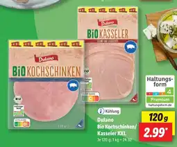 Lidl Dulano Bio Kochschinken/ Kasseler XXL Angebot