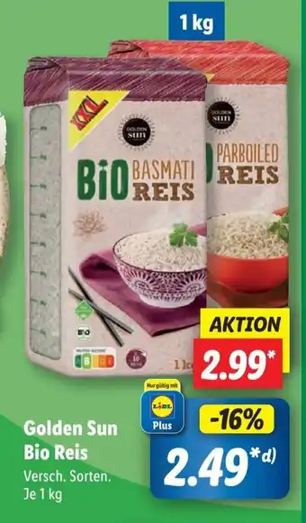 Lidl Golden Sun Bio Reis Angebot