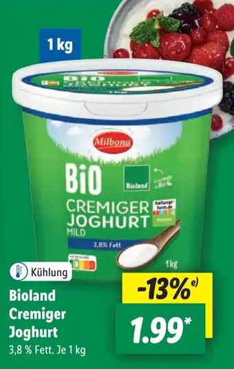 Lidl Bioland Cremiger Joghurt Angebot