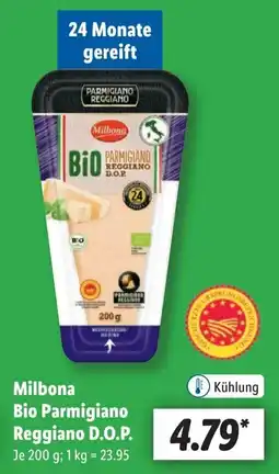 Lidl Milbona Bio Parmigiano Reggiano D.O.P. Angebot