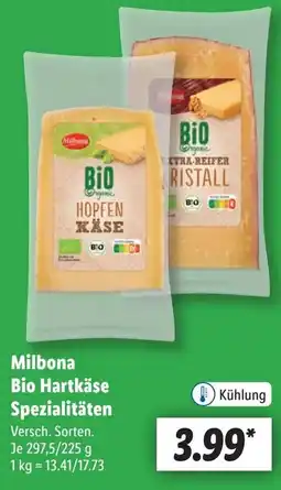 Lidl Milbona Bio Hartkäse Spezialitäten Angebot