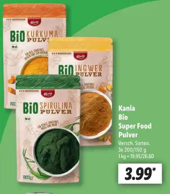 Lidl Kania Bio Super Food Pulver Angebot