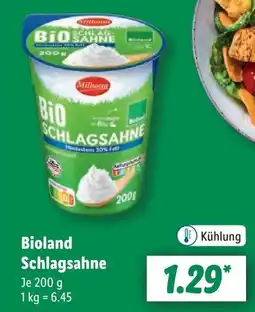 Lidl Bioland Schlagsahne Angebot