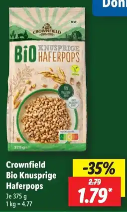 Lidl Crownfield Bio Knusprige Haferpops Angebot