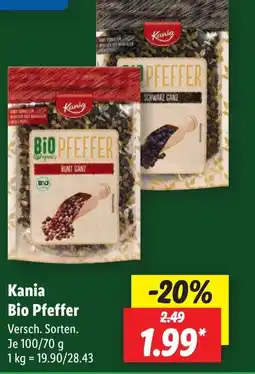 Lidl Kania Bio Pfeffer Angebot