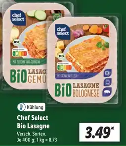 Lidl Chef Select Bio Lasagne Angebot