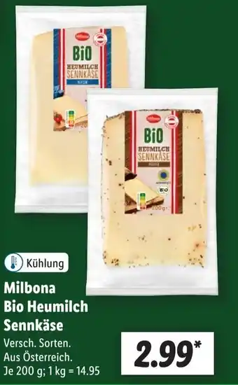 Lidl Milbona Bio Heumilch Sennkäse Angebot