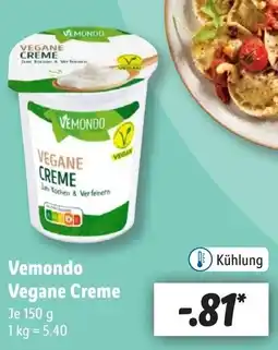 Lidl Vemondo Vegane Creme Angebot