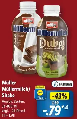 Lidl müller Mullermilch Shake Angebot