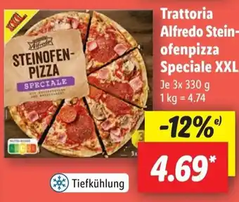 Lidl Trattoria Alfredo Stein- ofenpizza Speciale XXL Angebot