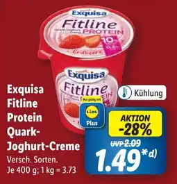 Lidl Exquisa Fitline Protein Quark- Joghurt-Creme Angebot