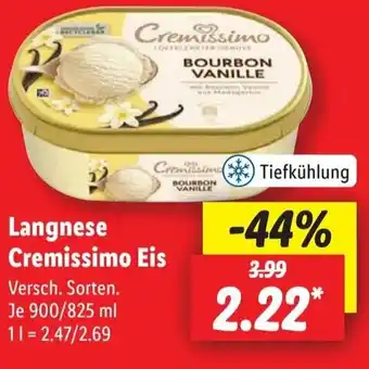 Lidl Langnese Cremissimo Eis Angebot