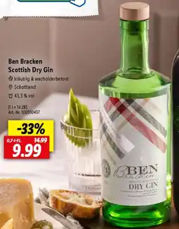 Lidl Ben Bracken Scottish Dry Gin Angebot