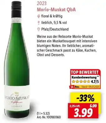 Lidl Morio-Muskat QbA Angebot