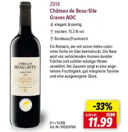 Lidl Château de Beau-Site Graves AOC Angebot