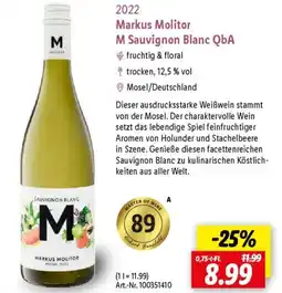 Lidl Markus Molitor M Sauvignon Blanc QbA Angebot