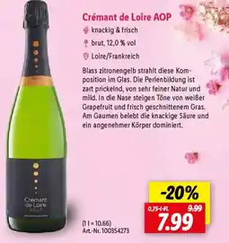 Lidl Crémant de Loire AOP Angebot