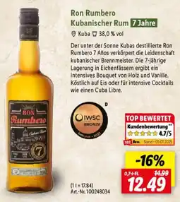 Lidl Ron Rumbero Kubanischer Rum Angebot