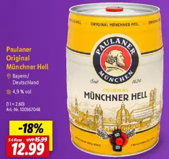 Lidl Paulaner Original Münchner Hell Angebot