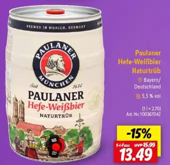 Lidl Paulaner Hefe-Weißbier Naturtrüb Angebot