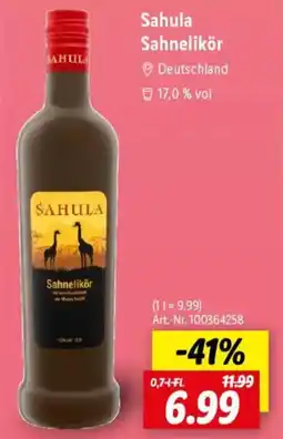 Lidl Sahula Sahnelikör Angebot