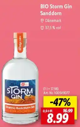 Lidl BIO Storm Gin Sanddorn Angebot