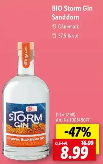 Lidl BIO Storm Gin Sanddorn Angebot