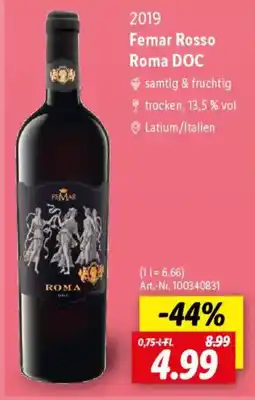 Lidl Femar Rosso Roma DOC Angebot