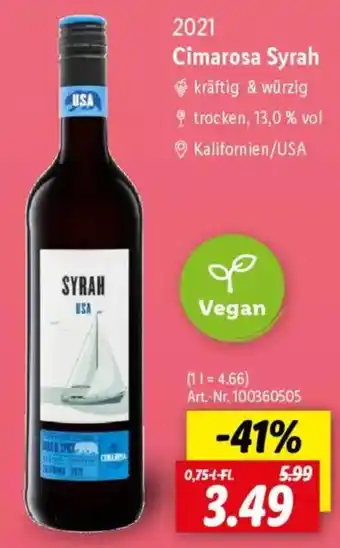 Lidl Cimarosa Syrah Angebot