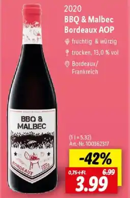 Lidl BBQ & Malbec Bordeaux AOP Angebot