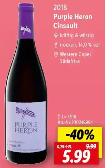 Lidl Purple Heron Cinsault Angebot