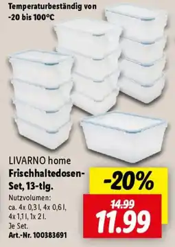 Lidl LIVARNO home Frischhaltedosen- Set, 13-tlg. Angebot