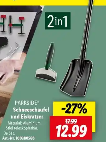 Lidl PARKSIDE Schneeschaufel und Eiskratzer Angebot