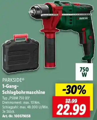 Lidl PARKSIDE 1-Gang- Schlagbohrmaschine Angebot