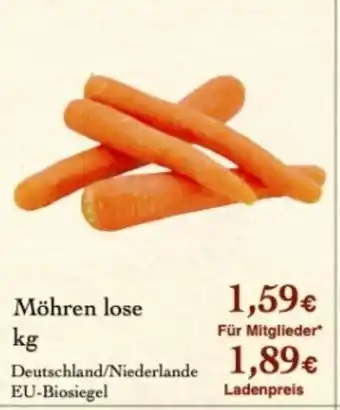 LPG Biomarkt Möhren lose Angebot